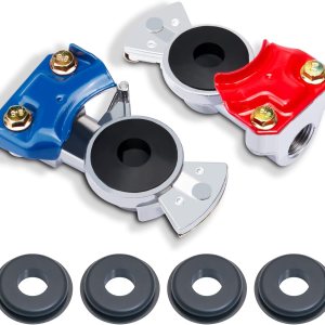 Glad Hands Juego de 4 sellos de mano Glad universales Gladhand de aluminio para manguera de aire de emergencia, servicio de acoplamiento de freno, Glad Hands Juego de 4 sellos de mano Glad universales Gladhand de aluminio para manguera de aire de emergencia, servicio de acoplamiento de freno,