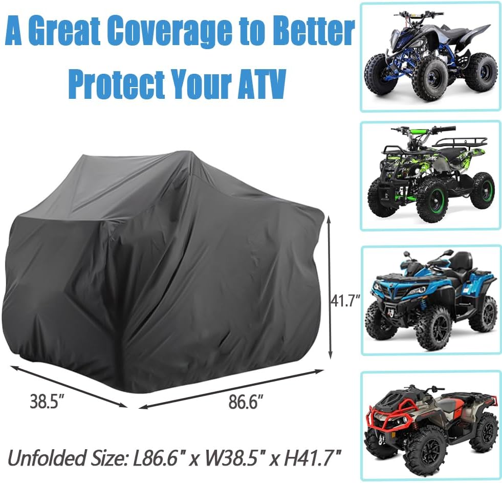 Cubiertas de ATV impermeables 4 ruedas cubiertas Quad cubiertas usadas para Polaris Yamaha Suzuki Honda Kawasaki Kart