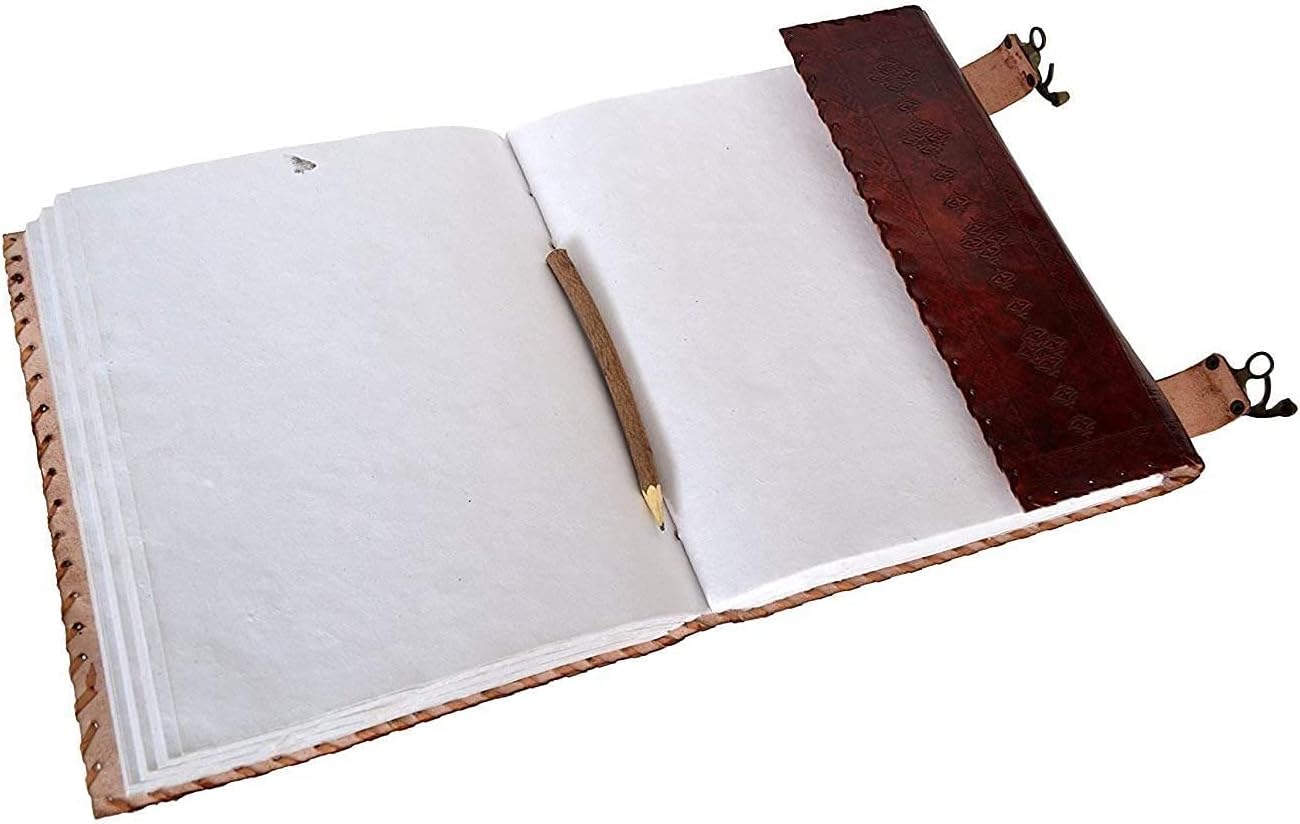 Tuzech Diario de cuero gigante con relieve de piedra medieval de siete chakras, cuaderno de sombras, cuaderno de oficina, diario Hocus Pocus, poesía