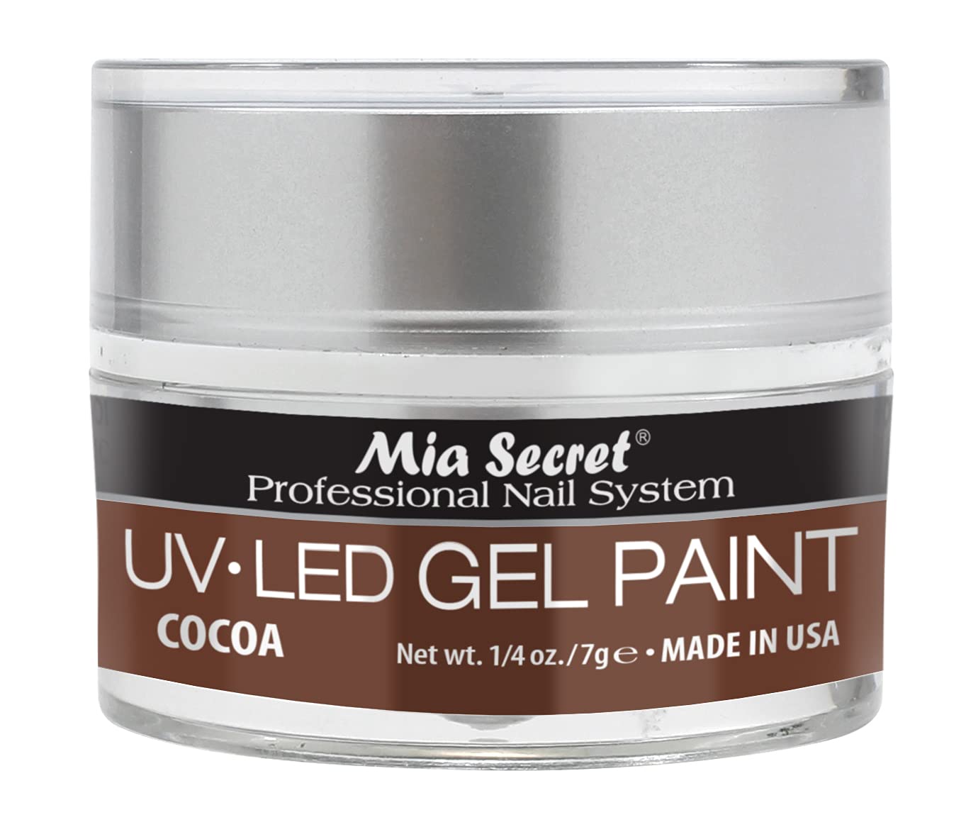 Mia Secret Sistema de uñas profesional UVLED Gel Paint – 0.18 oz (cacao)