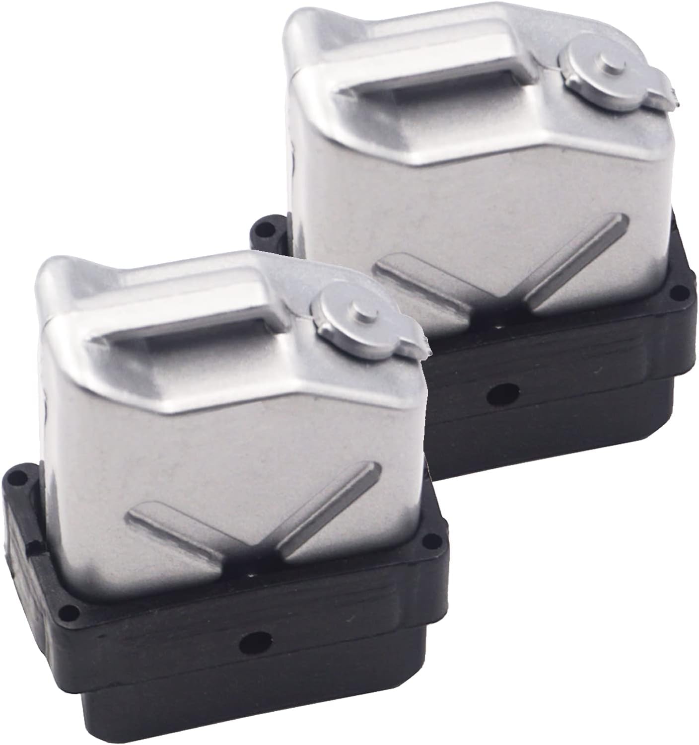 2 piezas de plástico mini tanque de combustible RC Crawler accesorios de decoración compatibles con Axial SCX10 CC01 RC4WD D90 110 RC Crawler Truck