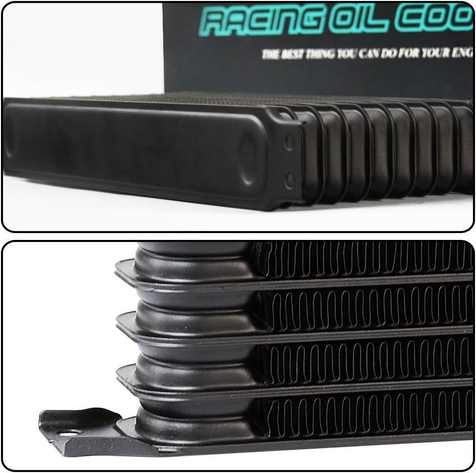 PIT66 Universal AN-10AN – Enfriador de aceite de transmisión de motor compatible con aluminio de 15 filas de oro modelo japonés