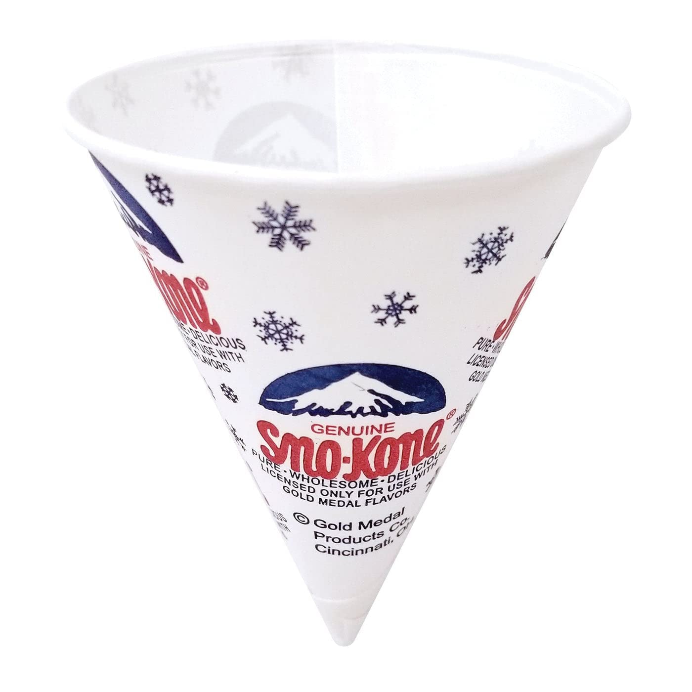 Copas de conos de nieve (juego de 1000)  Tazas de cono de papel de cera seca extra gruesas  Copas de cono de nieve para hielo afeitado, granizados y
