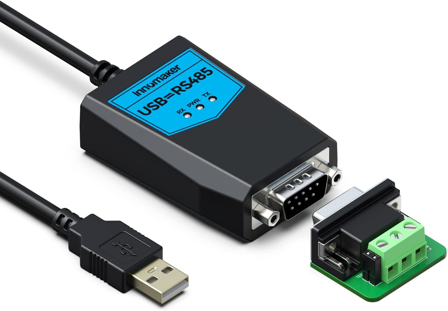 innomaker Industrial USB 2.0 a RS485 Convertidor Adaptador basado en FTDI FTDI FT230 Chip Integrado Protección ESD Soporte Windows 11,10,8 XP Mac Os