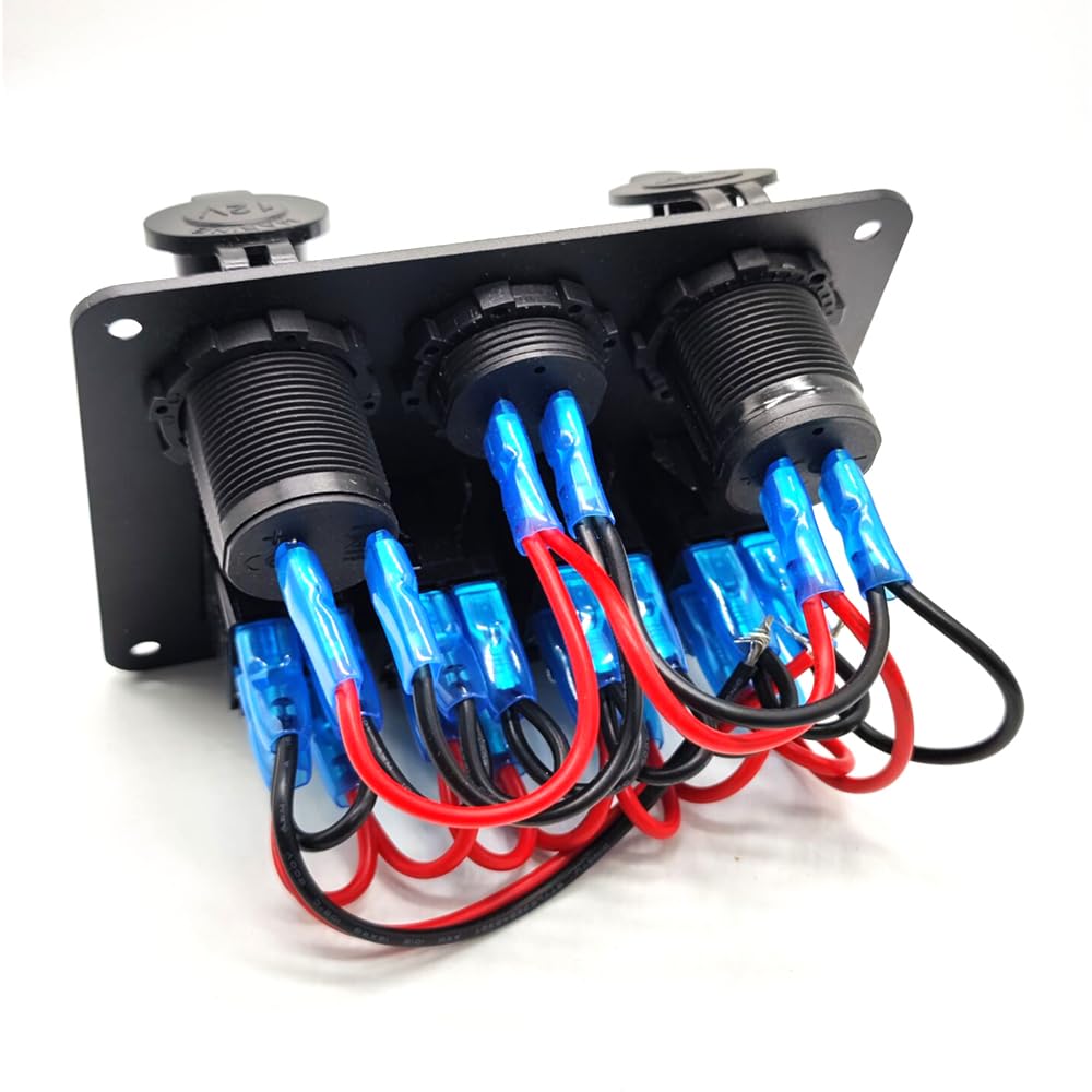 GXMRHWY Interruptor de panel combinado de 4 bandas, montaje estilo barco para caravanas, caravanas, vehículos recreativos, automóviles con