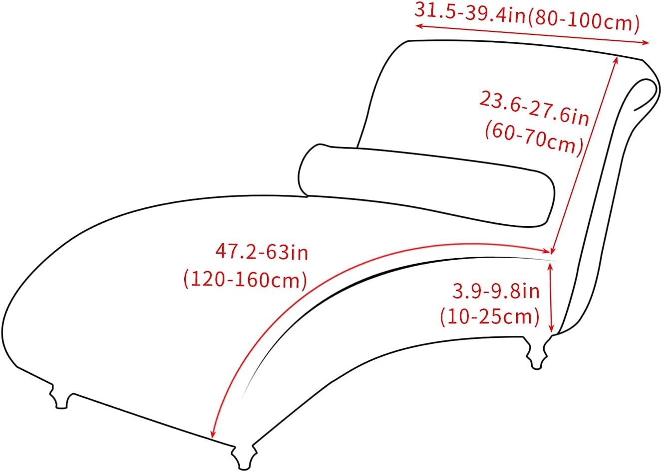 XIBAI Funda para tumbona sin brazos, funda elástica estampada para sofá reclinable para sala de estar, #10, talla única