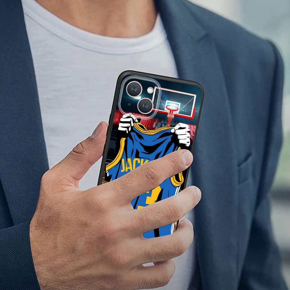 Nombre y número personalizados  Jersey de baloncesto Golden State  Funda de silicona líquida para iPhone 15 14 Pro Max 13 12 11 Xs Max Xr SE3 8 7 6