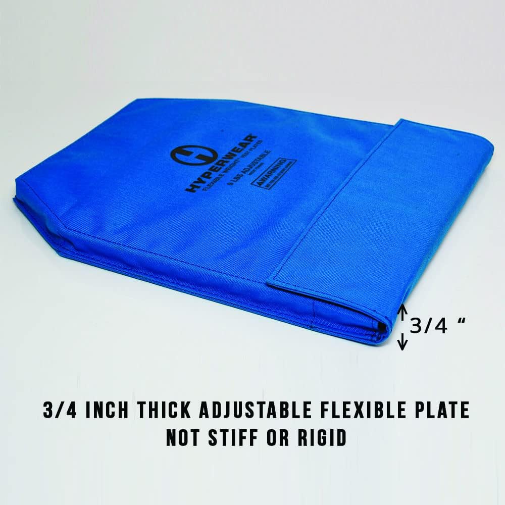 HYPERWEAR Chaleco con peso TAC HYPER fabricado en Estados Unidos, con peso incluido, placas de chaleco de peso flexible, chaleco de peso ajustable,