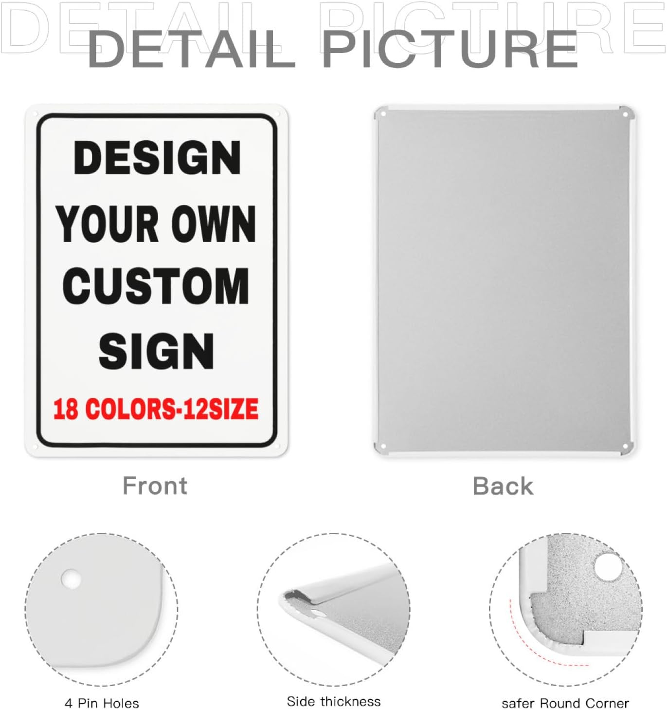 Letreros personalizados de metal para exteriores, letreros personalizados con tu logotipo de foto, letrero de pared personalizado, letreros