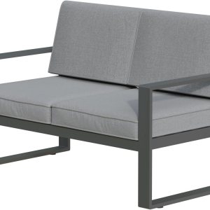 May in Color Sofá biplaza al aire libre de aluminio, muebles modernos de metal para patio, silla contemporánea de 2 asientos con cojín, Gery May in Color Sofá biplaza al aire libre de aluminio, muebles modernos de metal para patio, silla contemporánea de 2 asientos con cojín, Gery