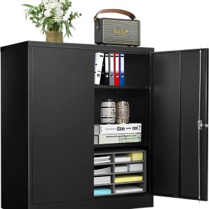 Pataku Armario de almacenamiento de metal, armario de garaje con puertas y estantes, 42 pulgadas de alto x 32 pulgadas de ancho x 16 pulgadas de Pataku Armario de almacenamiento de metal, armario de garaje con puertas y estantes, 42 pulgadas de alto x 32 pulgadas de ancho x 16 pulgadas de