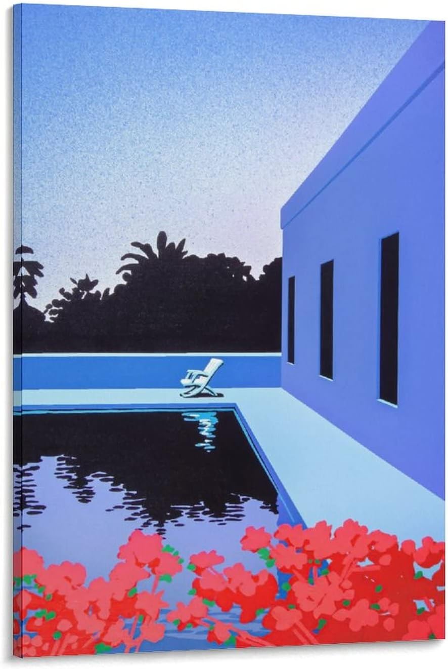 Hiroshi Nagai – Arte de pared – Pinturas de paisajes tropicales modernos y surrealistas, póster de 2 obras de arte, póster impreso para pared,