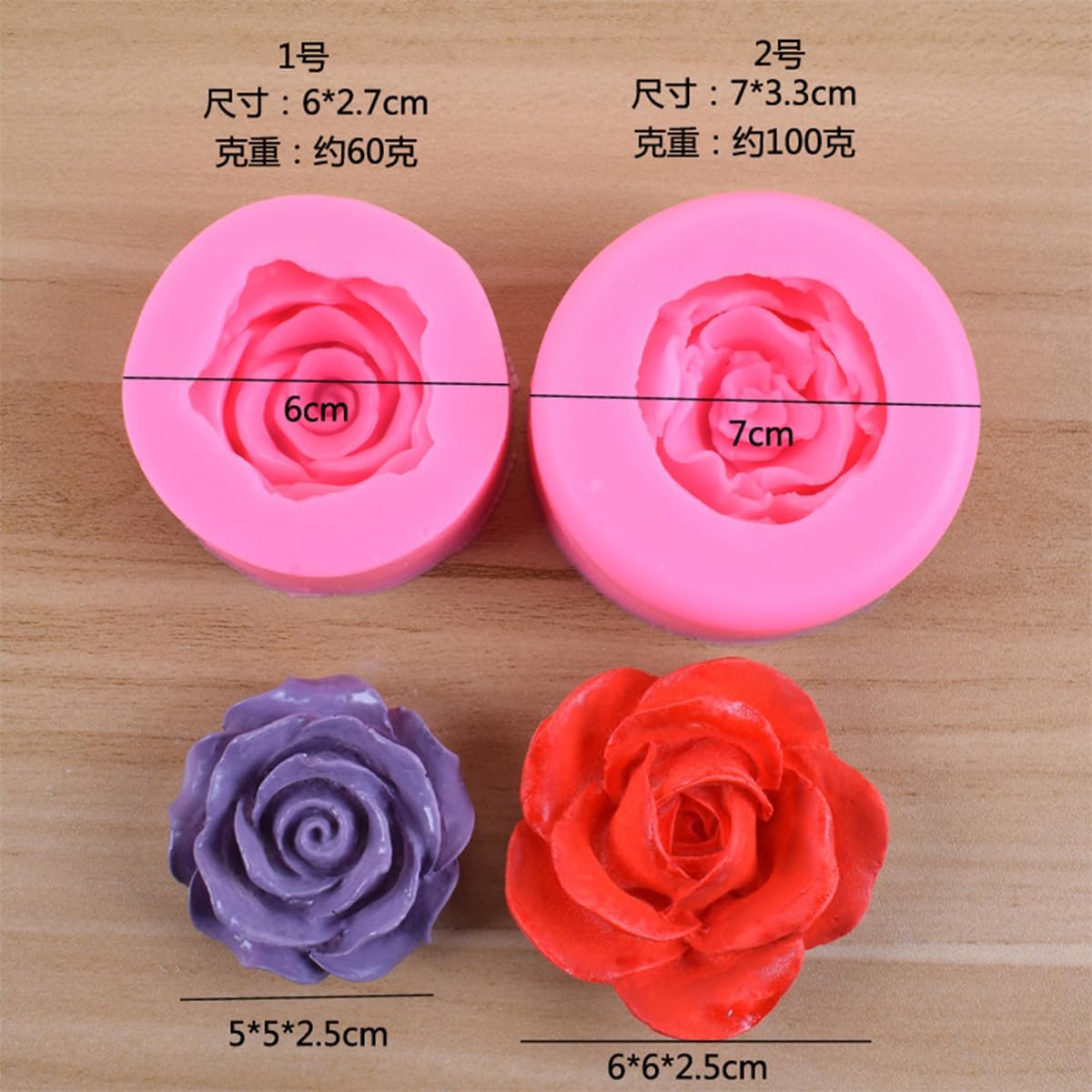 2 moldes de silicona con flores de rosas, moldes para tartas de chocolate, herramientas de decoración de tartas de boda, moldes de fondant para