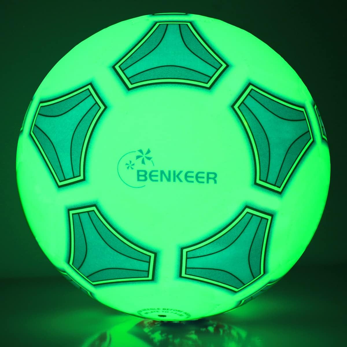 Benkeer Balones de fútbol que brillan en la oscuridad, tamaño 345, regalos de fútbol para niños, jóvenes y adultos, pelotas de fútbol tradicionales