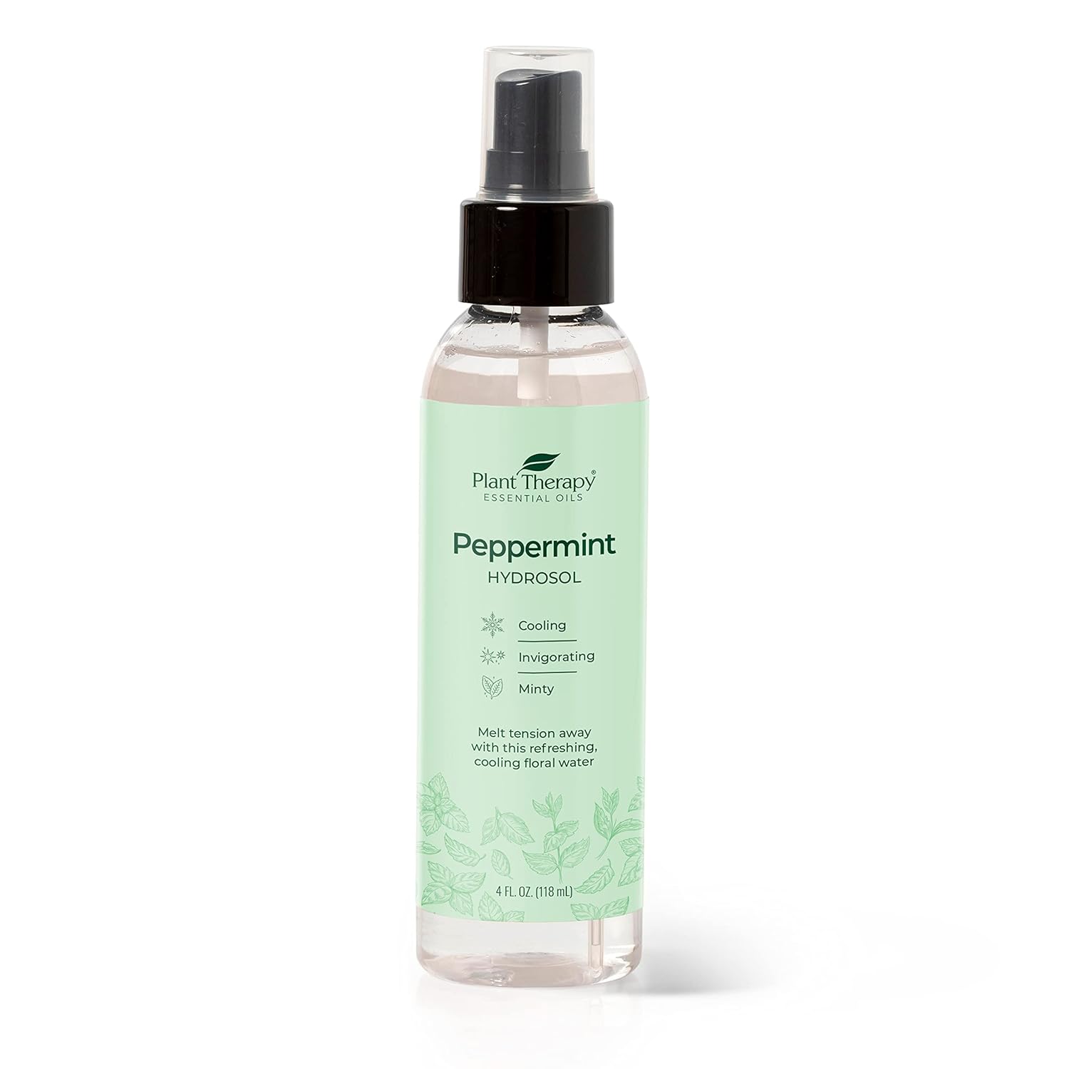 Plant Therapy Agua de flor de hidrosol de menta, subproducto de aceites esenciales 4 oz