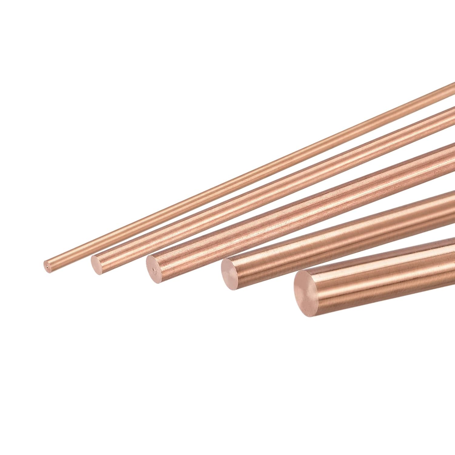 MECCANIXITY 2,3,4,5,6 in de diámetro 3.937 in de longitud de cobre sólido redondo barra de torno de barra para bricolaje artesanía 5 in 1set