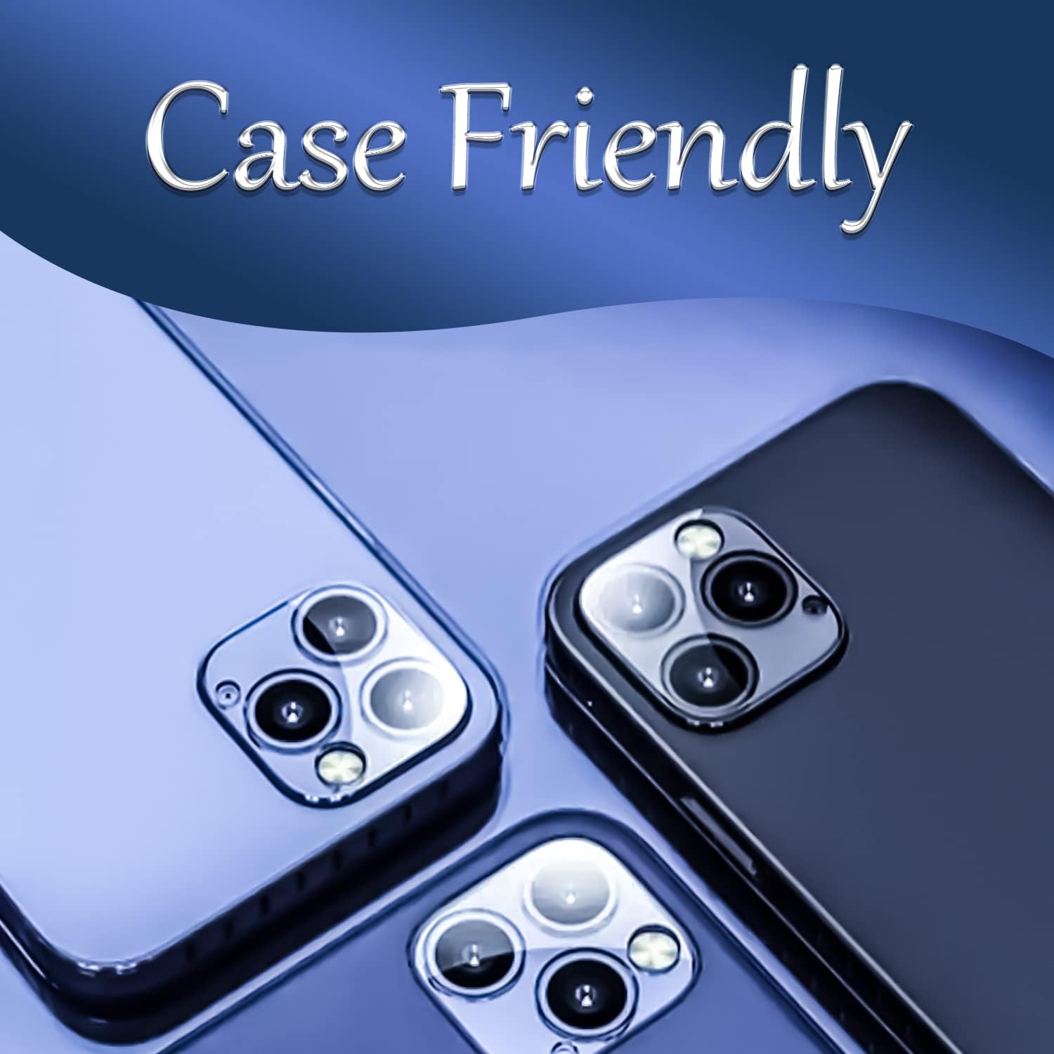 Borrello’s Paquete de 2 protectores de lente de cámara para iPhone 11 Pro, vidrio templado, sin burbujas, compatible con fundas, dureza 9H, fácil