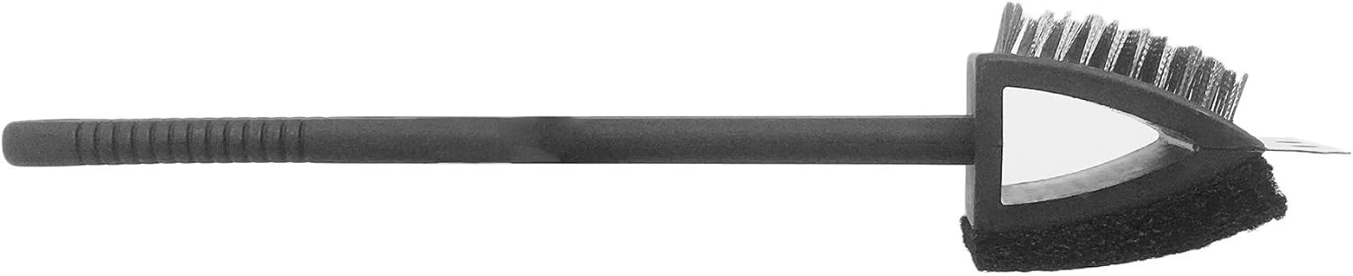 Cepillo para parrilla de barbacoa de acero inoxidable, herramienta fácil de limpiar, universal 3 en 1, cepillo premium