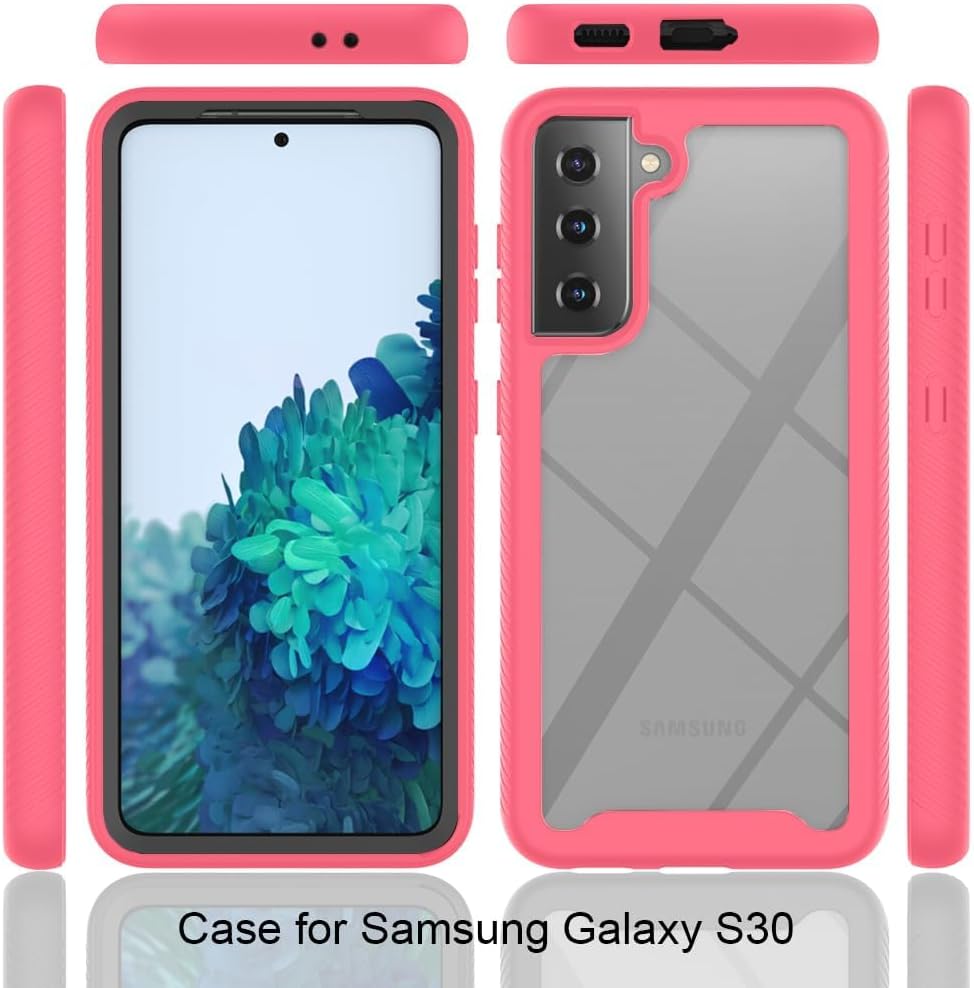 Asuwish Funda de teléfono para Samsung Galaxy S21 5G de 6.2 pulgadas con protector de pantalla de vidrio templado y soporte delgado, híbrida,