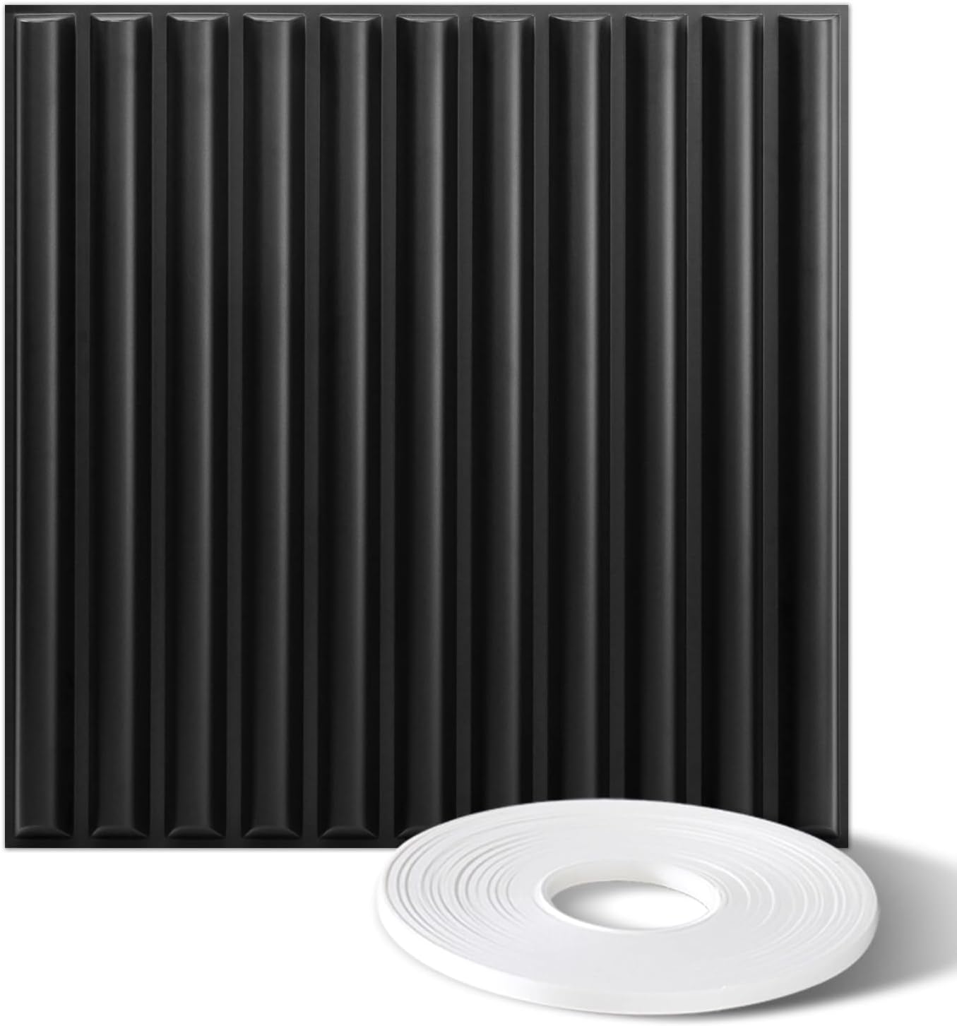STICKGOO 12 paneles de pared 3D para despegar y pegar, 19.7 x 19.7 pulgadas, paneles de pared decorativos de PVC con una cinta de doble cara,