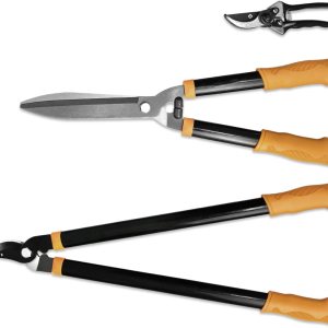 E&K Sunrise – Juego de herramientas para árbol de jardín, kit de jardín de 3 piezas con podador, tijeras de setos y tijeras de podar, kit de cuidado E&K Sunrise – Juego de herramientas para árbol de jardín, kit de jardín de 3 piezas con podador, tijeras de setos y tijeras de podar, kit de cuidado