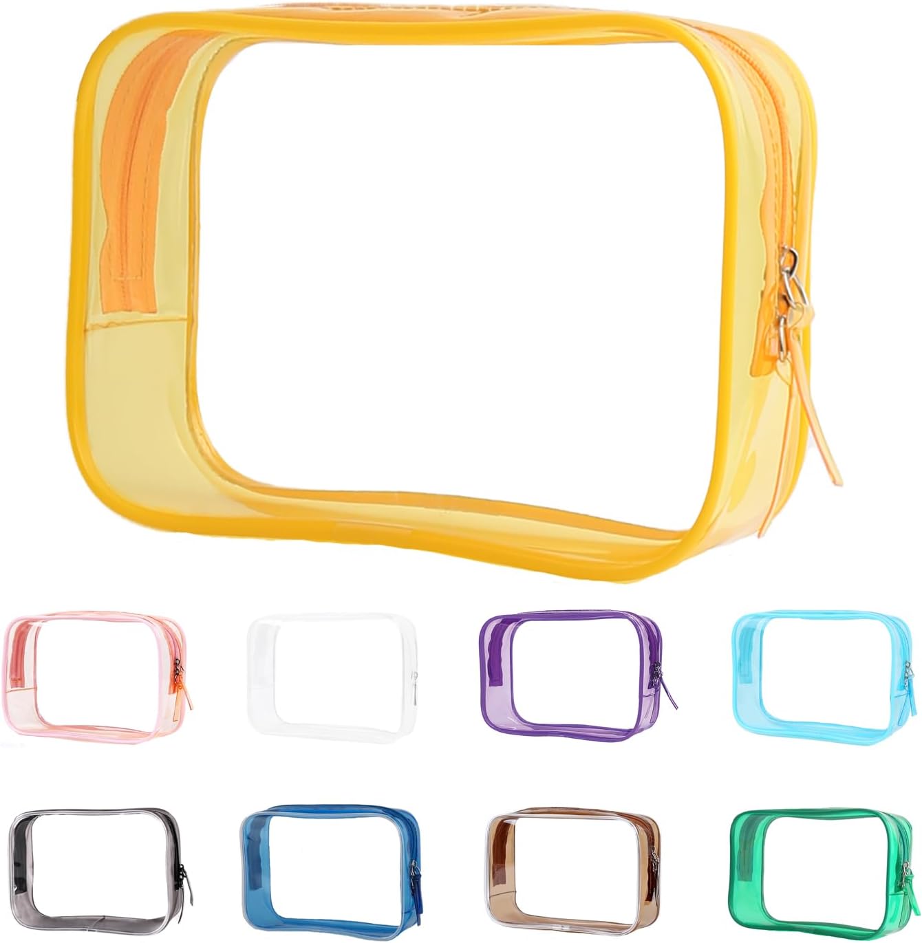 Bolsas de viaje transparentes para artículos de tocador, bolsa de aseo transparente ligera, bolsa de cosméticos TSA transparente multiusos para