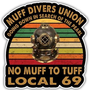 Muff Divers Union Going Down in Search of The Pearl – Adhesivo decorativo de regalo para buceo, botella de agua para laptop, vaso de automóvil, Muff Divers Union Going Down in Search of The Pearl – Adhesivo decorativo de regalo para buceo, botella de agua para laptop, vaso de automóvil,