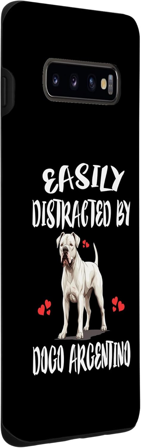 Galaxy S10+ Easily Distracted By Dogo Argentino Dog Case