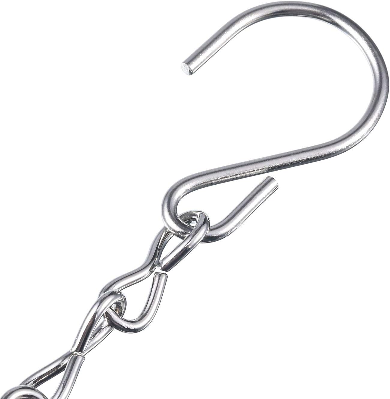 Paquete de 8 cadenas colgantes de 9.5 pulgadas para comederos de pájaros, vallas publicitarias, pizarras, macetas y adornos decorativos (plateado)