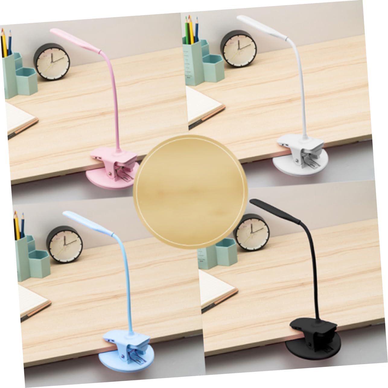 Uonlytech Lámpara de escritorio con clip, 1 unidad, lámpara de escritorio portátil, lámpara de mesa, luces de mesa para escritorio, lámpara de