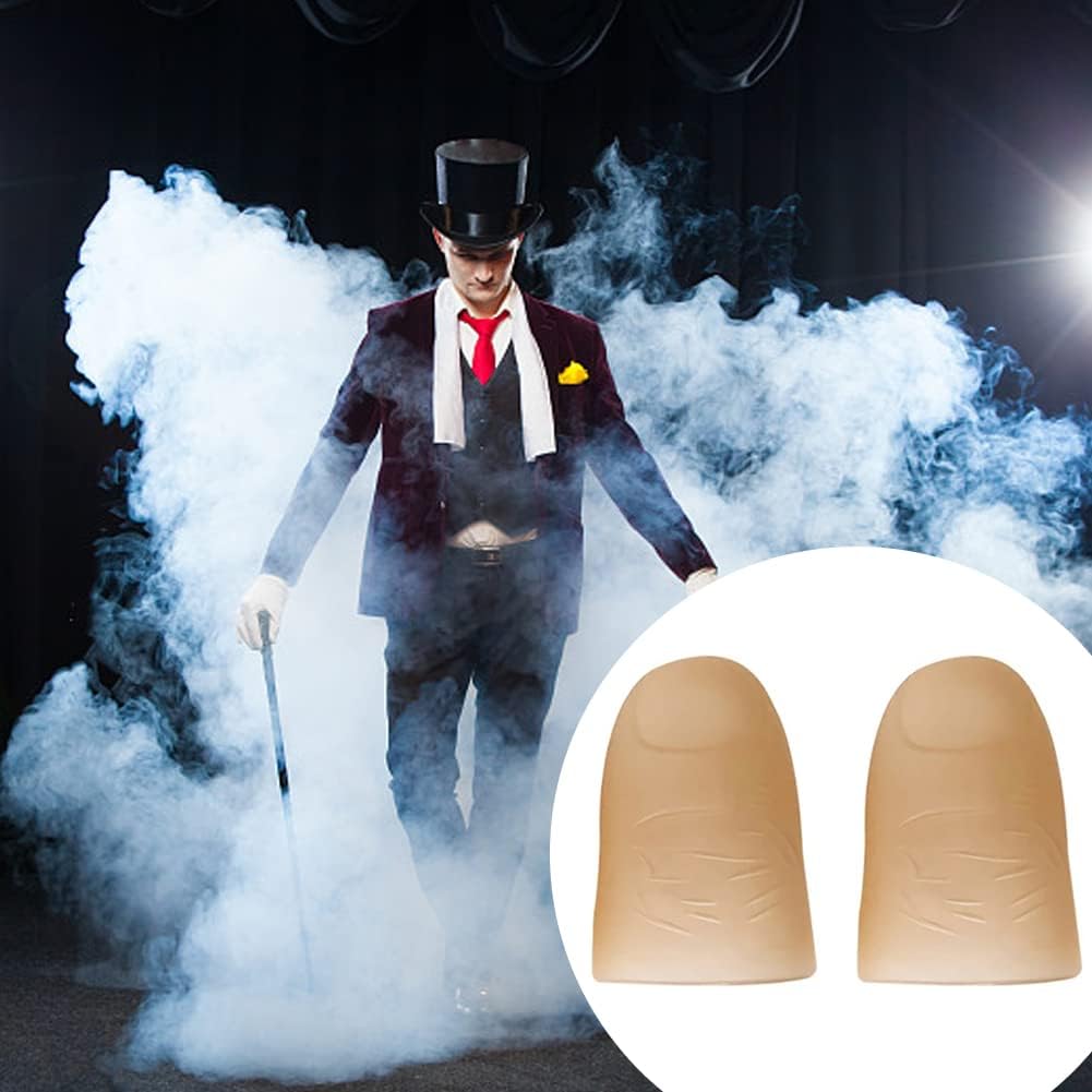 Surakey 2 piezas de luz para el pulgar, puntas de dedo mágico para el pulgar, lámpara LED para los pulgares, luz para fiesta, trucos de escenario