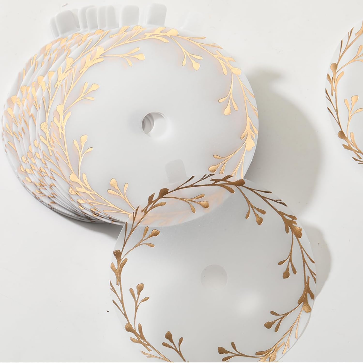 CDXHOME Cubiertas antipolvo para velas, 100 piezas de papel kraft translúcido floral para decoración de velas o velas aromáticas para manualidades,
