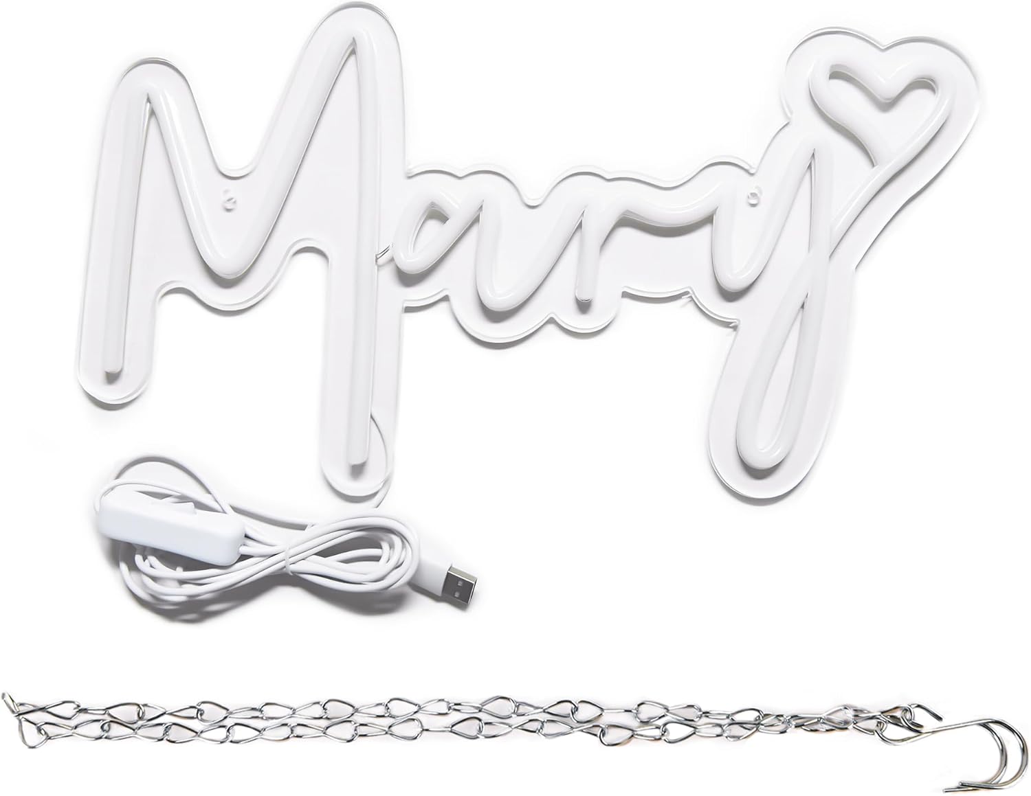 ATTNEON Letrero de neón grande con nombre de María, luz LED de neón para dormitorio de niños, decoración de fiesta de cumpleaños, letrero de neón