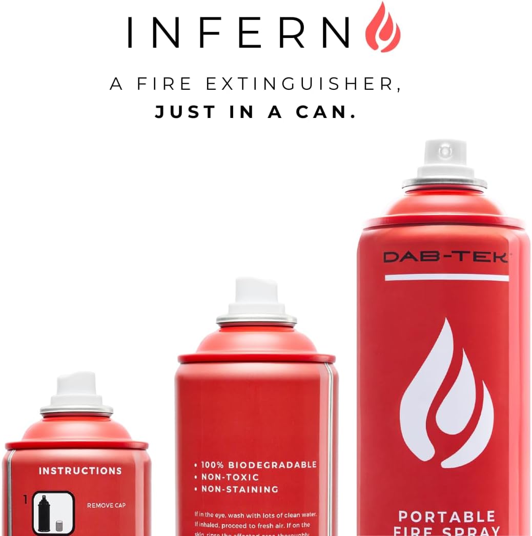 DAB-TEK – Extintor de incendios portátil y extintor de incendios para el hogar, cocina, barcos y automóviles. Estos mini extintores pueden combatir