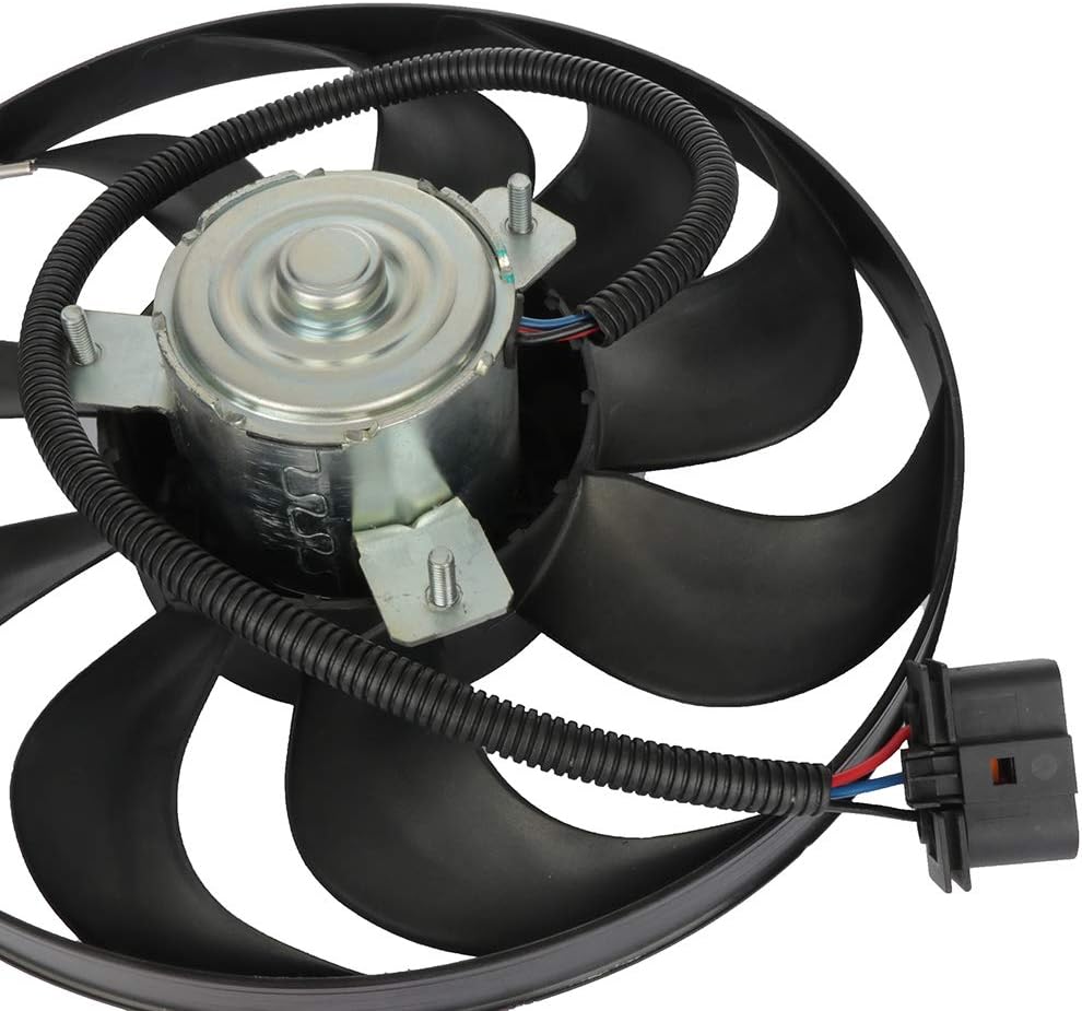 SCITOO 6QD959455C AC Conjunto de ventilador de refrigeración del motor del condensador apto para 2000-2006 TT 2000-2006 TT Quattro 1999-2006 para