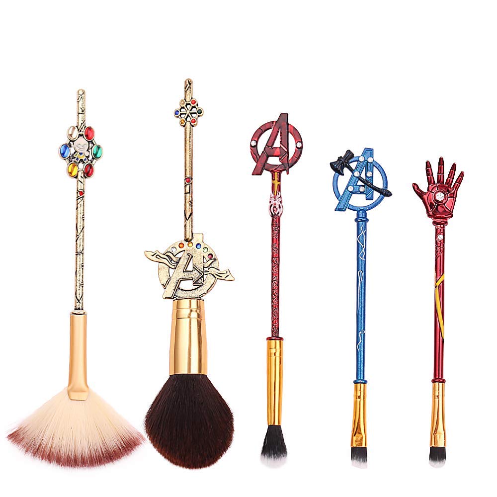 JORCEDI Juego de brochas de maquillaje de cara de película clásica, juego de brochas de maquillaje cosmético en polvo, kit de sombras de ojos para