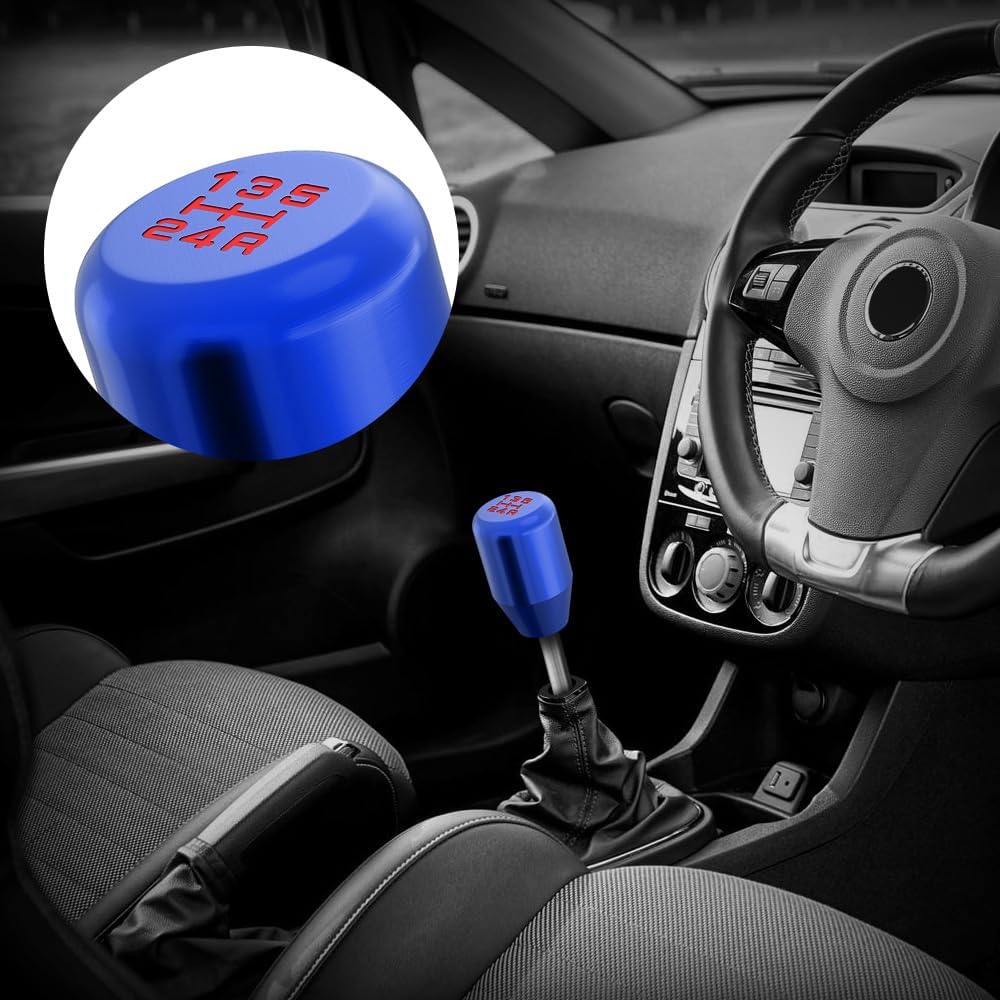 Viemx&Bm Pomo de cambio de 5 velocidades, extensión JDM Racing manual automático con adaptador atornillado para Mazda Miata Subaru Focus ST 350z