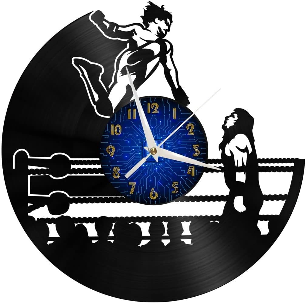 Pro-Wrestling – Reloj de disco de vinilo LED para diseño de pared, reloj de pared de 12 pulgadas para decoración de sala de estar, el mejor regalo