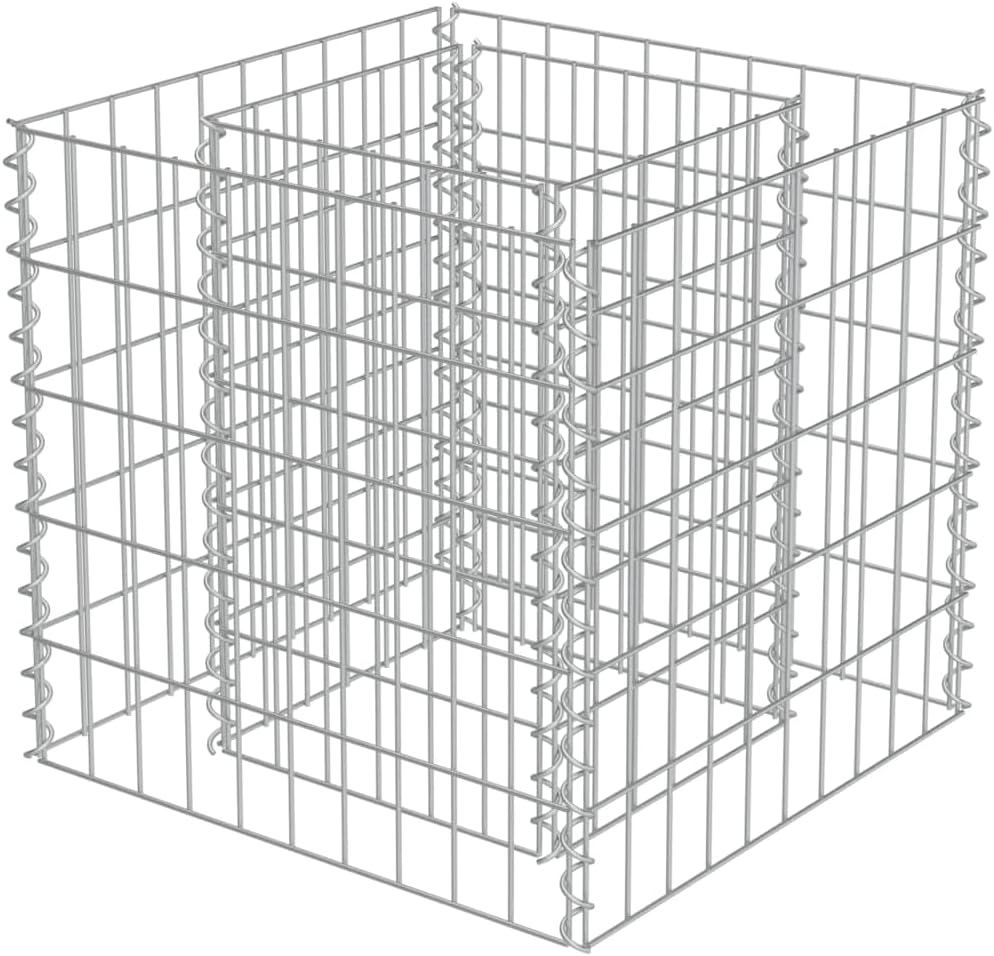 Garden Gabion – Cama elevada  Maceta de gaviones para patio al aire libre  Cesta de gaviones de metal para patio trasero para verduras, flores y