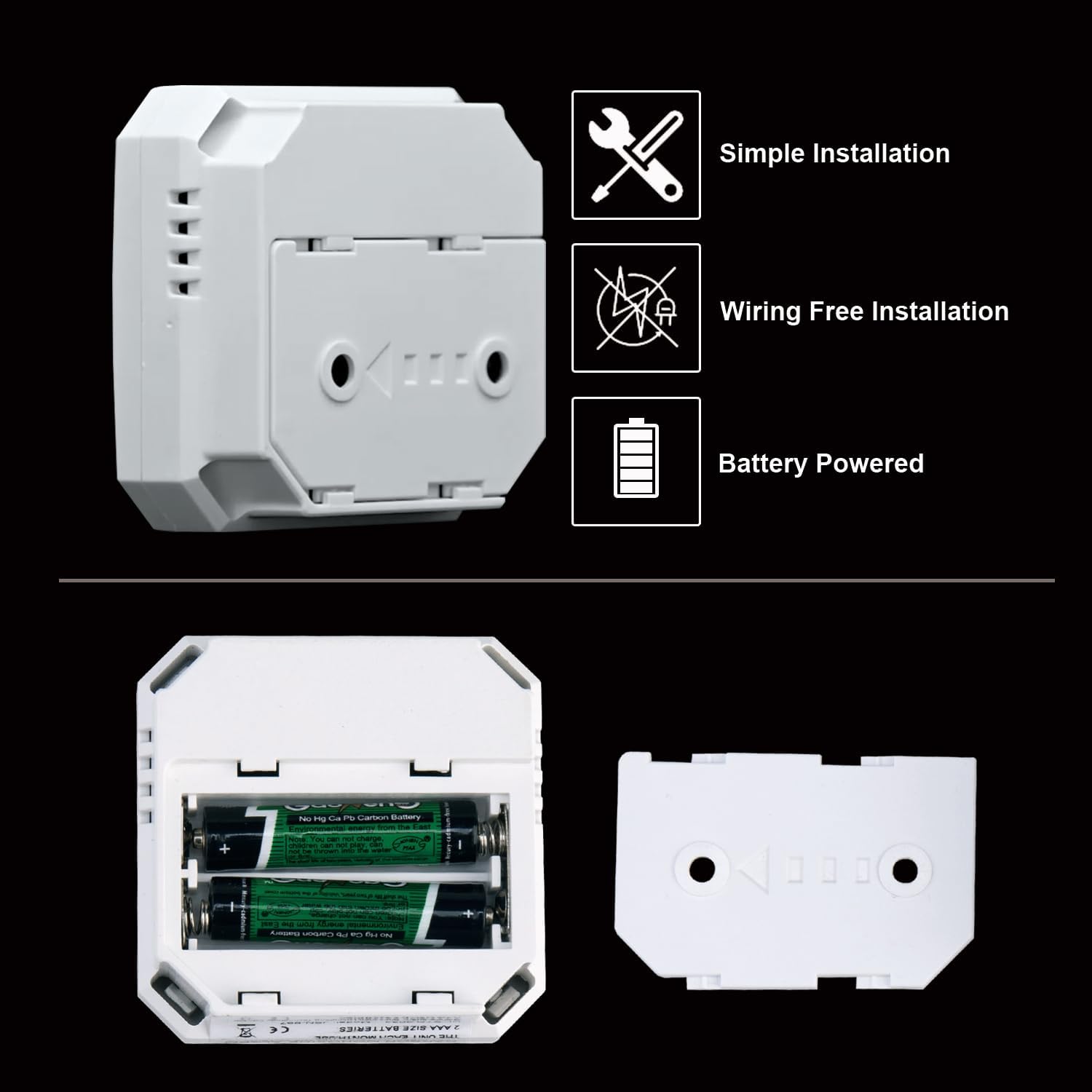 Wxaxyuii Carbon Monoxide Detector,Portable Smart CO Alarm with LCD Display and Sound Warning,CO Monitor Alarm Detector for HomeRV,Battery Powered