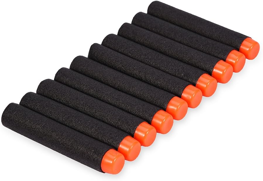 Nerf Dards, 2.8 in de espuma Nerf dardos para pistola de juguete serie paquete de repuesto negro