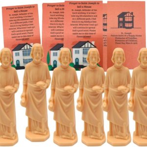 Westmon Works Estatua de San José para la venta de casas con instrucciones y tarjeta de oración de bienes raíces paquete a granel, juego de 6 Westmon Works Estatua de San José para la venta de casas con instrucciones y tarjeta de oración de bienes raíces paquete a granel, juego de 6