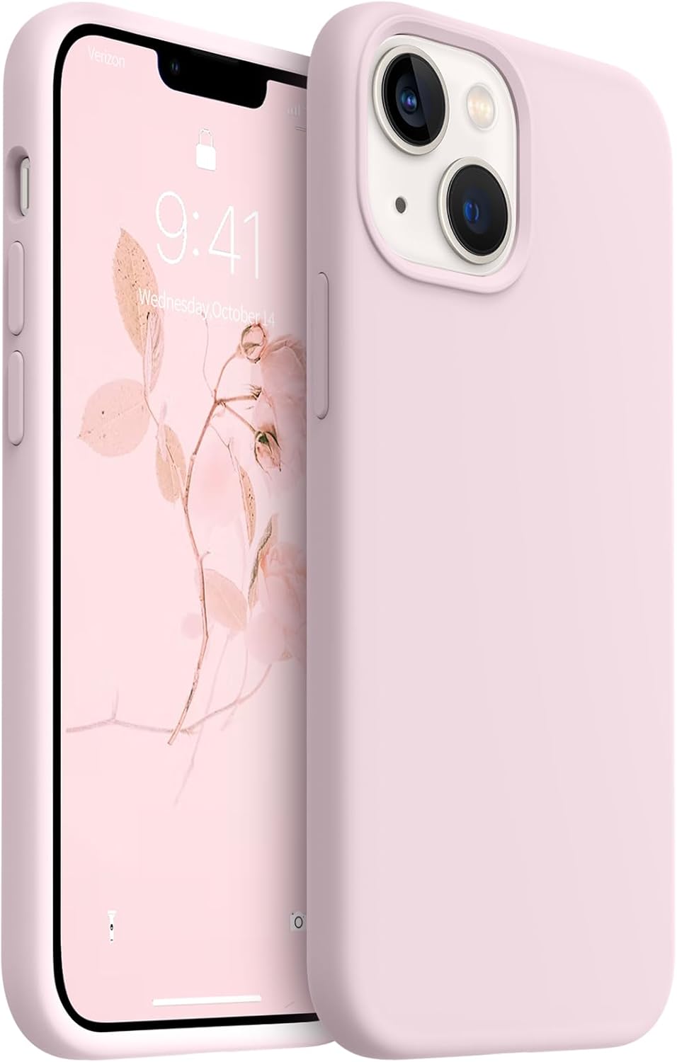 AOTESIER Funda diseñada a prueba de golpes para iPhone 13 Mini, funda de silicona líquida con forro de microfibra suave antiarañazos, protección