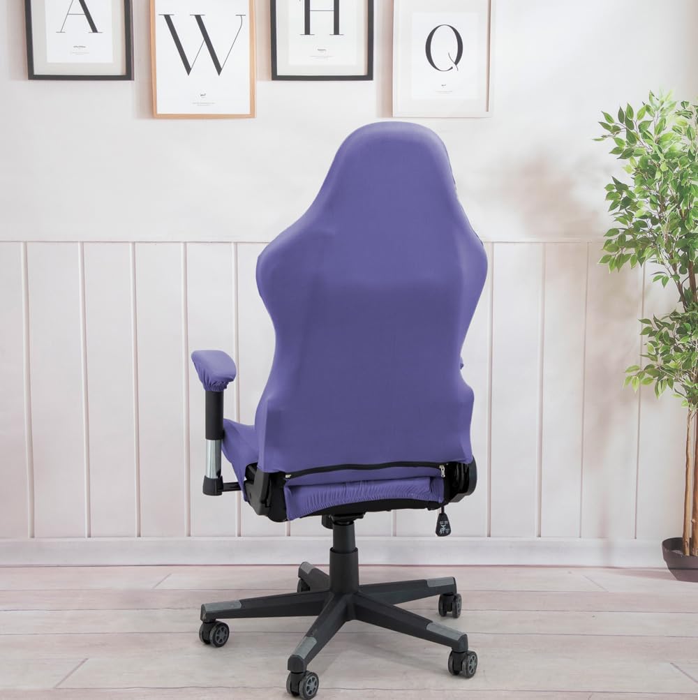 Fundas ergonómicas para silla de oficina con reposabrazos, fundas elásticas repelentes al agua para adultos, videojuegos, reclinables, carreras y