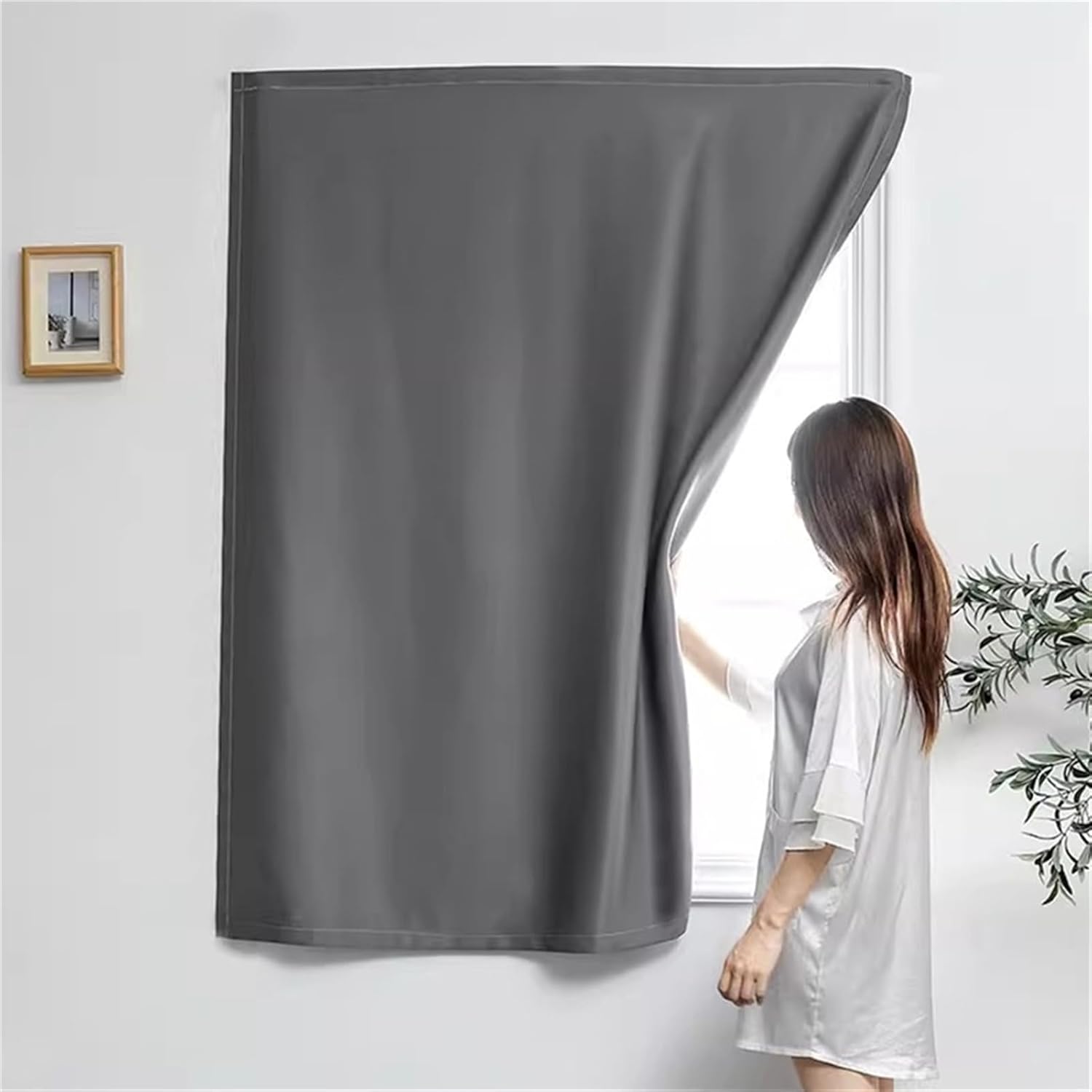 SK Studio Cortinas de puerta, cortinas corredizas para puerta de armario, aisladas, aislamiento térmico, cortinas divisoras de habitación para