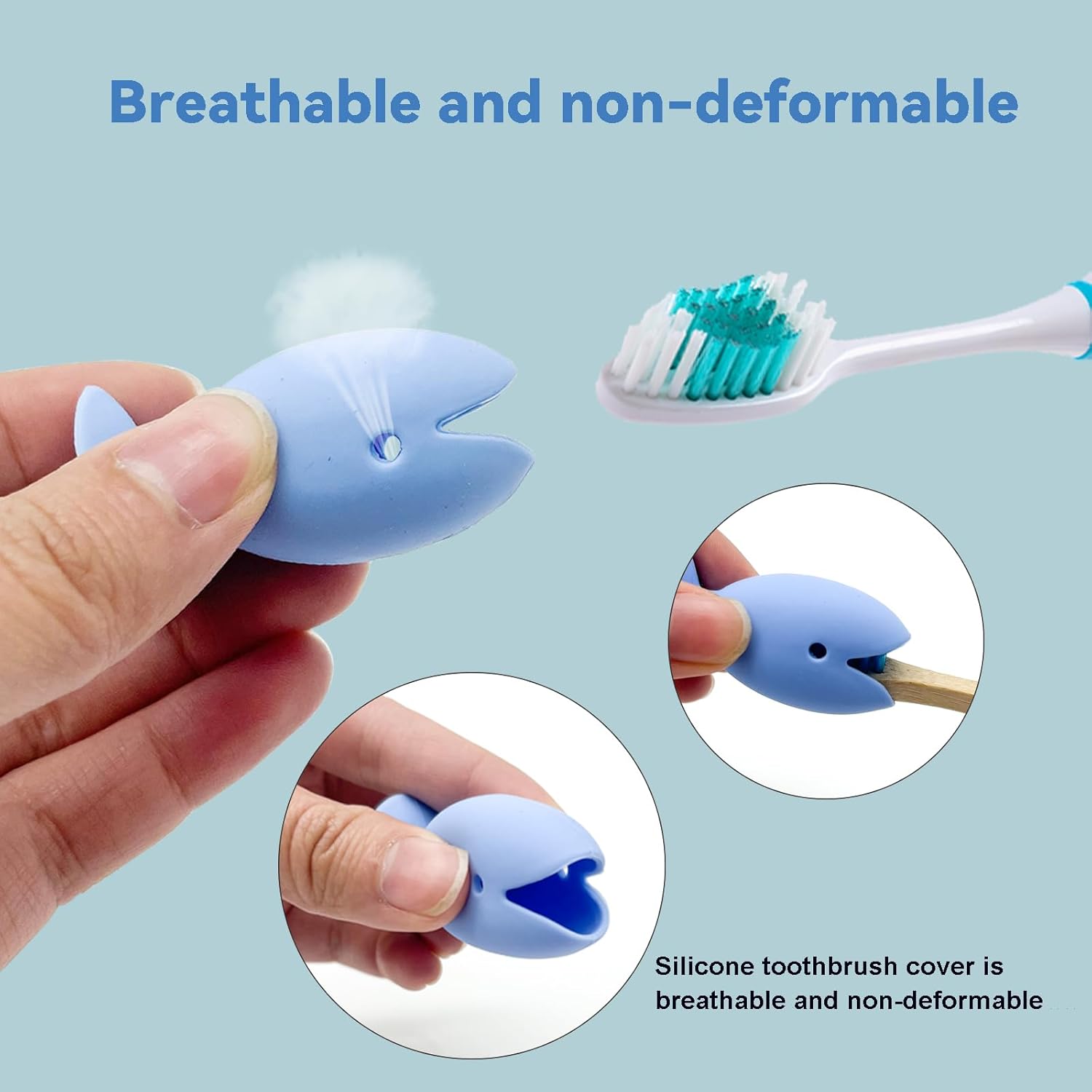 Cubierta de cabeza de cepillo de dientes de pie, Tapa protectora de silicona para niños,Soporte de ventosa de cepillo de dientes de viaje,Funda