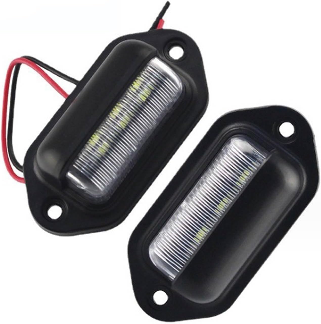 Pack-2 – Lámpara de matrícula de automóvil, bombilla LED ABS, luz trasera impermeable para automóvil, luz de techo de 6500 K, reemplazo de bombilla