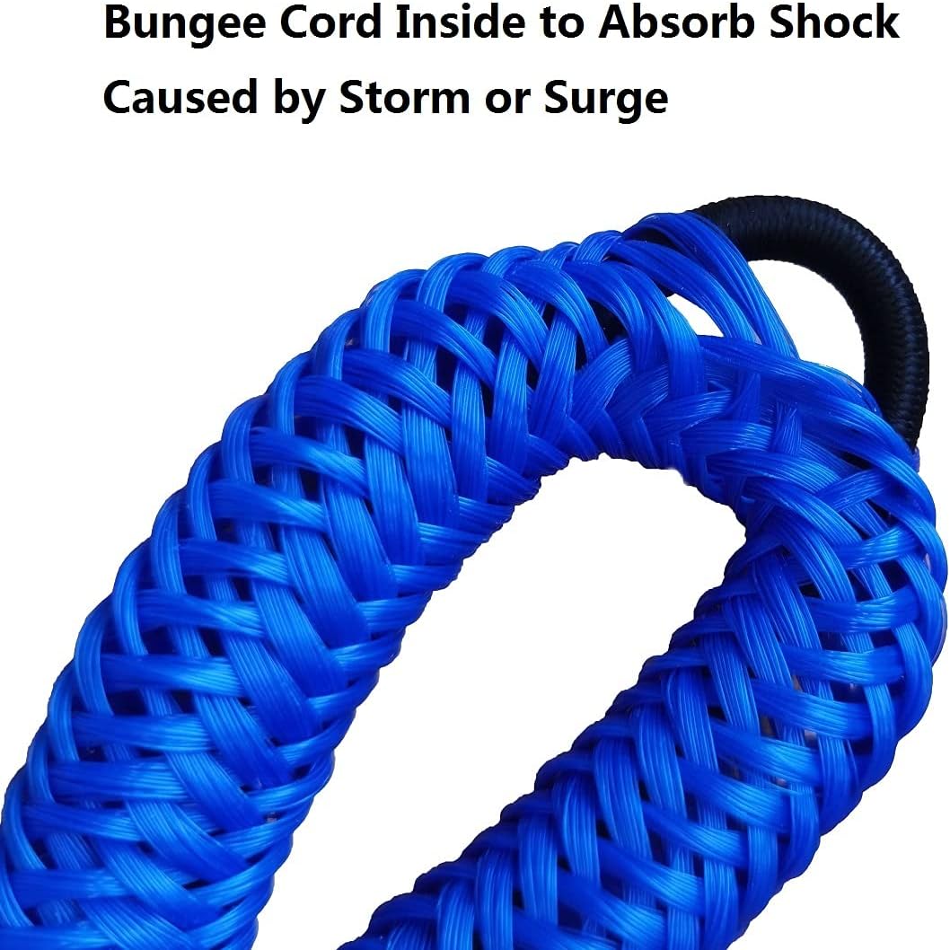 Cuerda elástica para muelle de lancha, cuerda de amarre elástica con flotador de espuma para pontón, moto acuática, SeaDoo, WaveRunner, kayak,