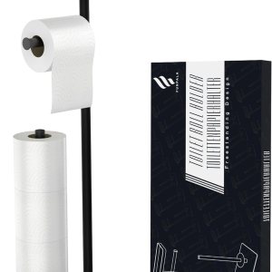 Soporte de papel higiénico de pie, soporte de papel higiénico de pie, soporte de rollo de papel higiénico de baño con almacenamiento con diseño de Soporte de papel higiénico de pie, soporte de papel higiénico de pie, soporte de rollo de papel higiénico de baño con almacenamiento con diseño de