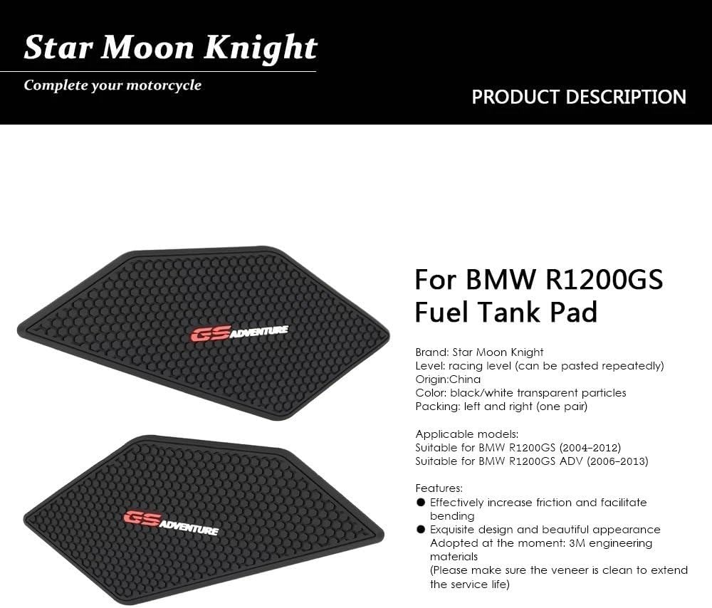 Adhesivo para tanque de combustible, adhesivo lateral para B&MW GS 1200 R1200GS R 1200 GS R1200 GS R1200 Adventure 2008 2010 motocicleta agarre